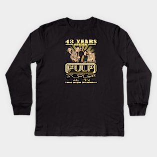 The Pulp Band 43 Years 1978 2021 Signatures Kids Long Sleeve T-Shirt